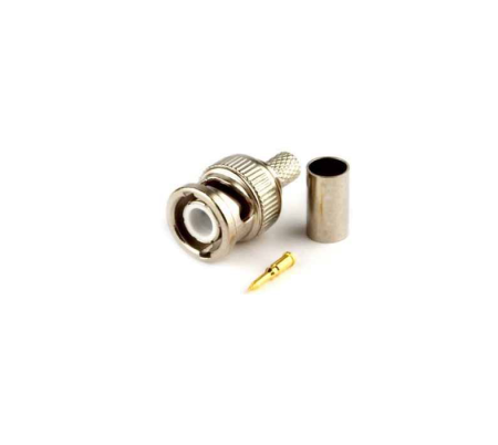 Разъем (коннектор) BNC CON-BNC-M-RG6-CR для кабеля RG-6, обжимной, Hyperiine