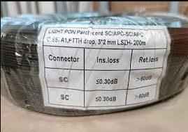 Оптический патч-корд 200м (LIGHT PON Patch-cord SC/AC-SC/APC G.657A1,FTTH drop, 3*2 mmLSZH-200m)
