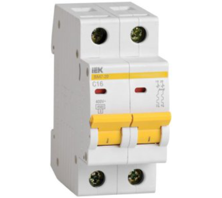 Выключатель автоматический двухполюсный 10A C BA47-29 4.5kA