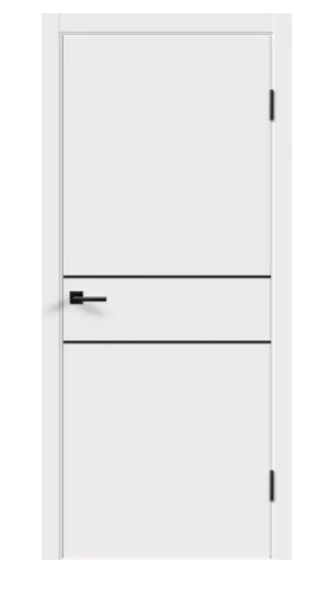 Дверь VELLDORIS FLAT H2, ПГ эмаль Белый без врезки 800х2000