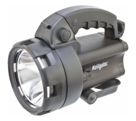 Фонарь светодиодный NPT-SP09-ACCU 1LED 3Вт+4LED аккумуляторный прожектор, пластик (NPT-SP09-ACCU)