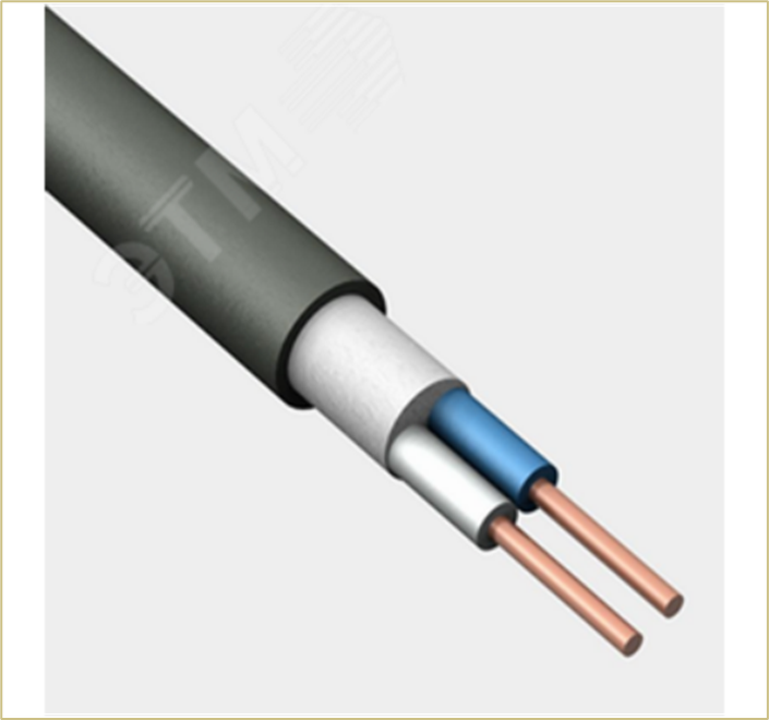 Кабель силовой с пластмассовой изоляцией, ВВГнг-LS 2x4