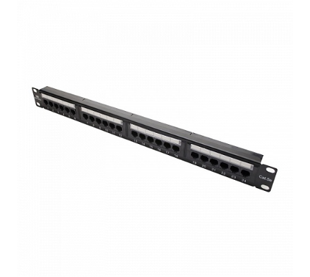 Панель коммутационная кат.5е, UTP, 19", 1U, 24хRJ45, 568A/В, черный (DR-4001)